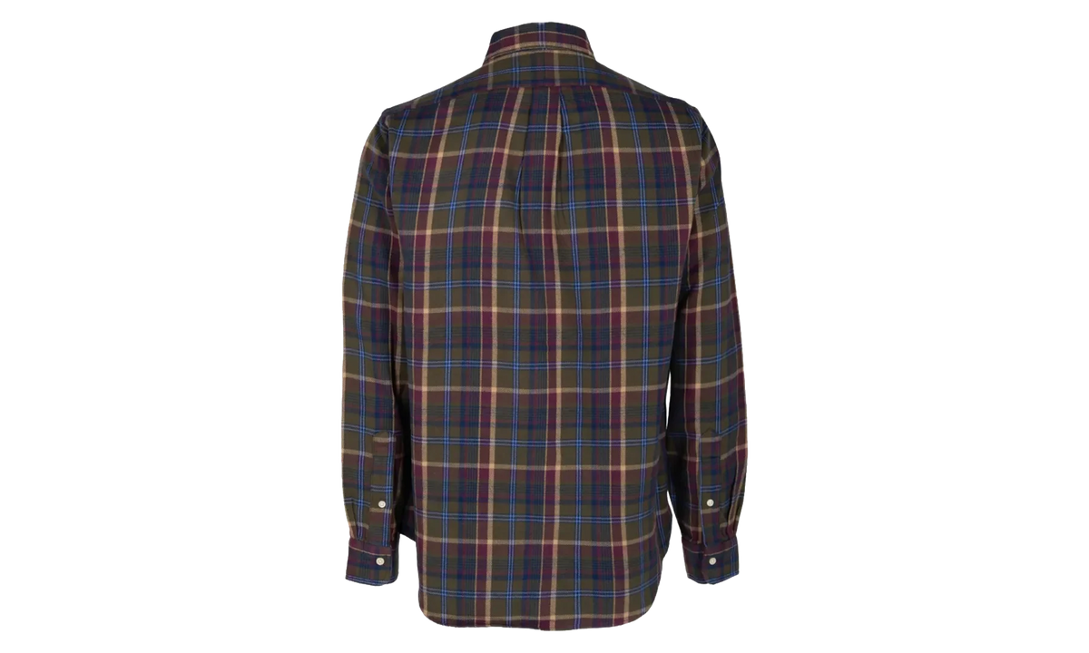 Classic Fit Plaid Brushed Flannel Shirt "Olive Berry / Multicolor" 710B24296001