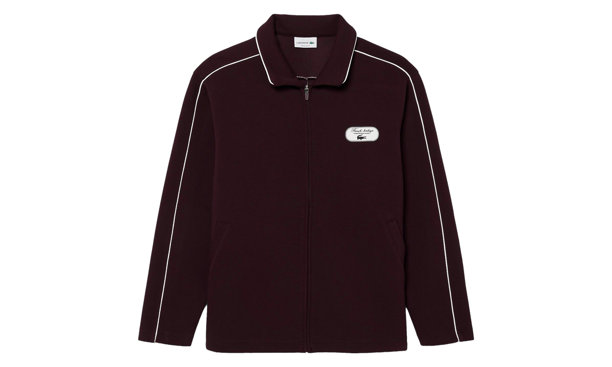Tennis Heritage Zipped Badge Accent Sweatshirt "Brown / White" SH6940 00 ZB5