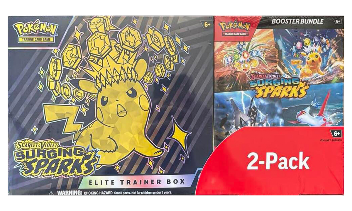2025 Scarlet & Violet Surging Sparks Elite Trainer "Sealed 2-Pack - Costco Exclusive" POKE068