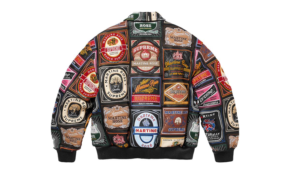 Martine Rose Patchwork Labels Leather Jacket "FW26 - Multicolor" SU28982