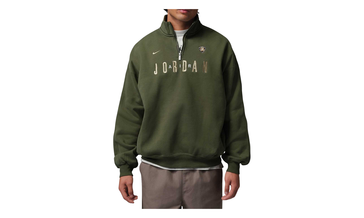 Jordan Flight Graphic Fleece Quarter-Zip Sweatshirt "Cargo Khaki / Khaki" IF1816 325
