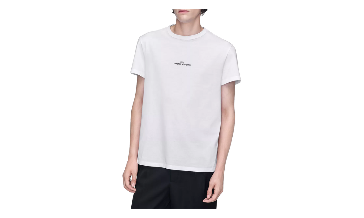 Embroidered Distorted Logo Short Sleeve Tee Shirt "White Black" S30GC0701S22816994