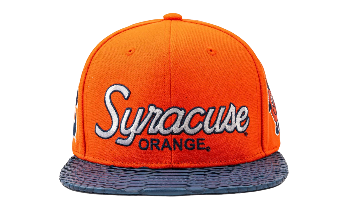 Mitchell & Ness Syracuse Orange Python Snapback Hat "Orange Navy Multi" JDMNSOPSHONM