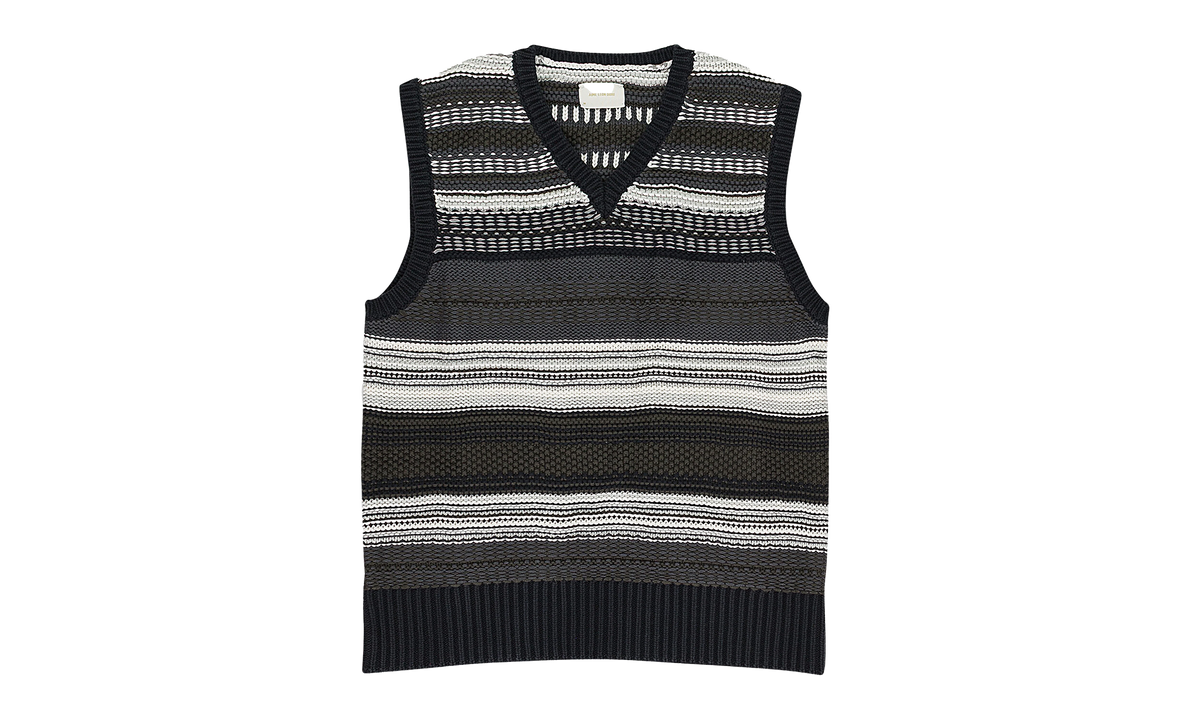 STRIPED SWEATER VEST "Black/White" ALD MTPS 0107