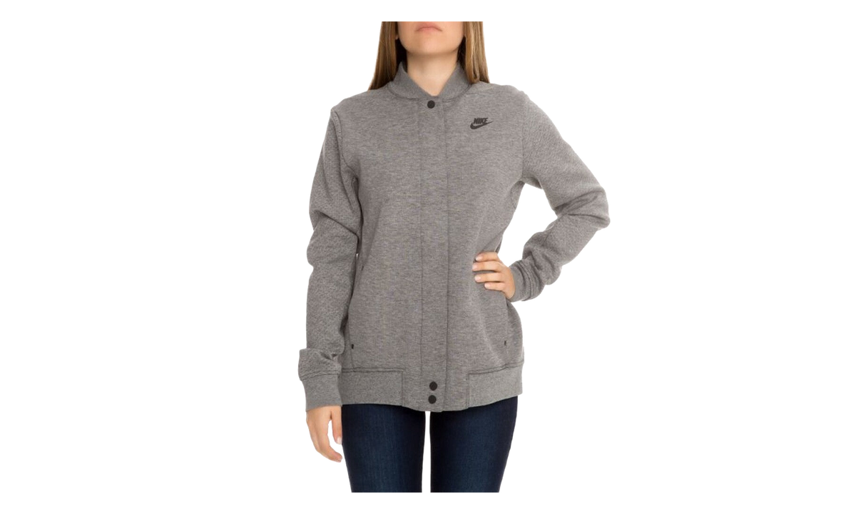Tech Fleece Destroyer Track Jacket WMNS "Carbon Heather / Black / Grey" 835544 091