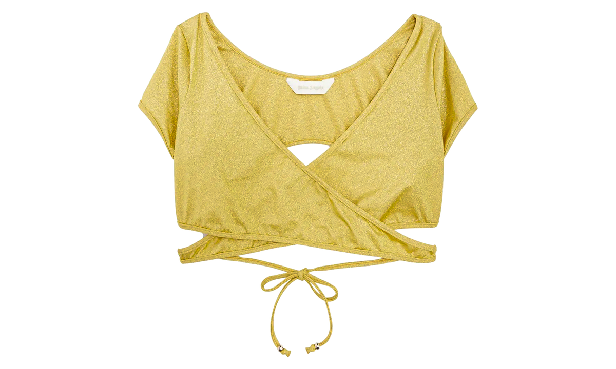 Glitter Crisscross Bikini Top WMNS "Citron Yellow" PWFH007E23FAB0021818