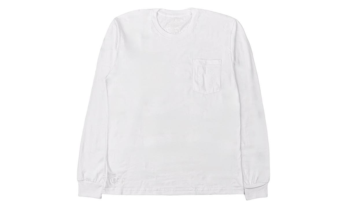 Horseshoe Shoulder Logo Pocket Long Sleeve T-Shirt "White / White" CHRM2025