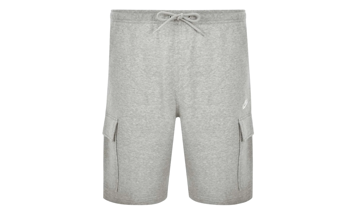 Club Fleece Cargo Shorts "Dark Grey Heather / Light Smoke Grey / White" FN3525 063