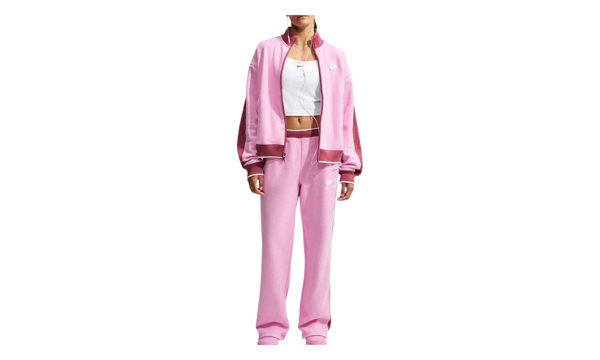 Studio Fleece Medium Weight Run Club Track Jacket WMNS "Pink Rise" IO2300 621