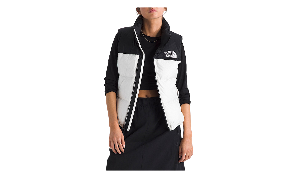 1996 Retro Nuptse Jacket WMNS "White Dune / TNF Black" NF0A3XEPGOM