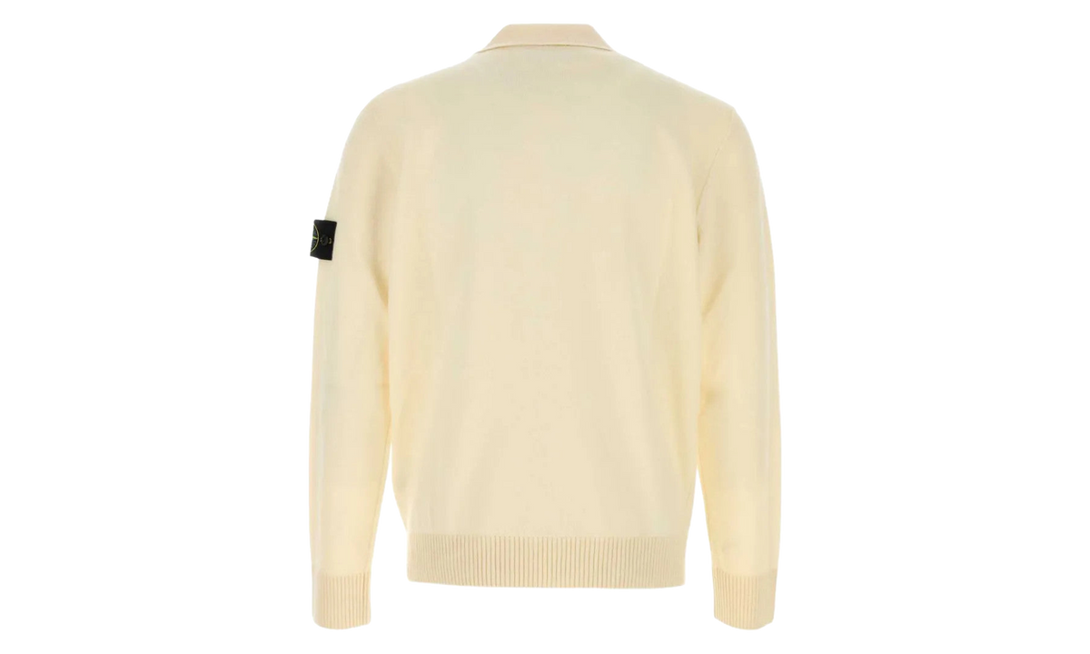 Geelong Wool Loose-Fit Polo Collar Sweatshirt "Ivory" 5100018 S00B4 V0093