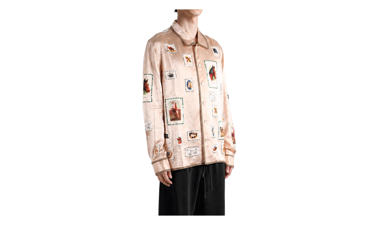 Equestrian Patch Long-Sleeve Shirt "Pink / Multicolor" MRF26SH010 PINK MULTI