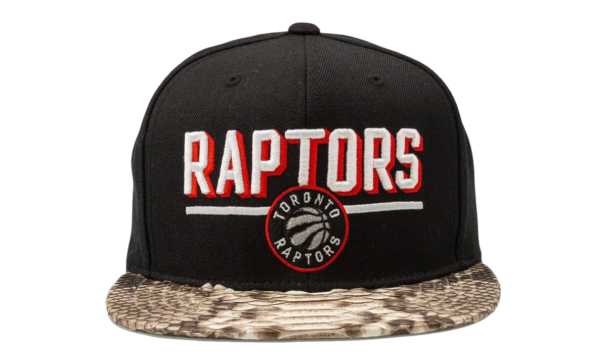 Mitchell & Ness Toronto Raptors Python Snapback Hat "Black Red White Multi" JDMNTRPSHBRWM