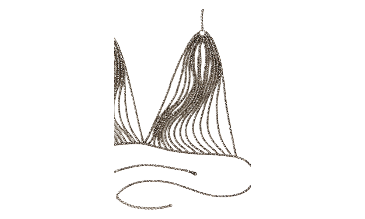 Argento 925 Chain Bralette Jewelry WMNS "Light Grey" BRUN2675