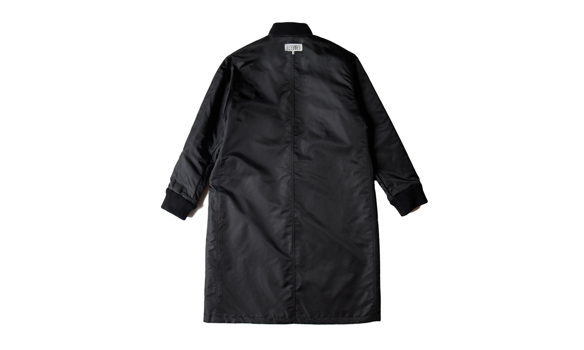 Long Nylon Bomber Coat Black "Black" S62AN0135MTN032961