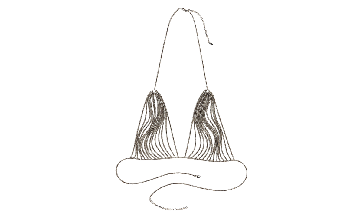 Argento 925 Chain Bralette Jewelry WMNS "Light Grey" BRUN2675