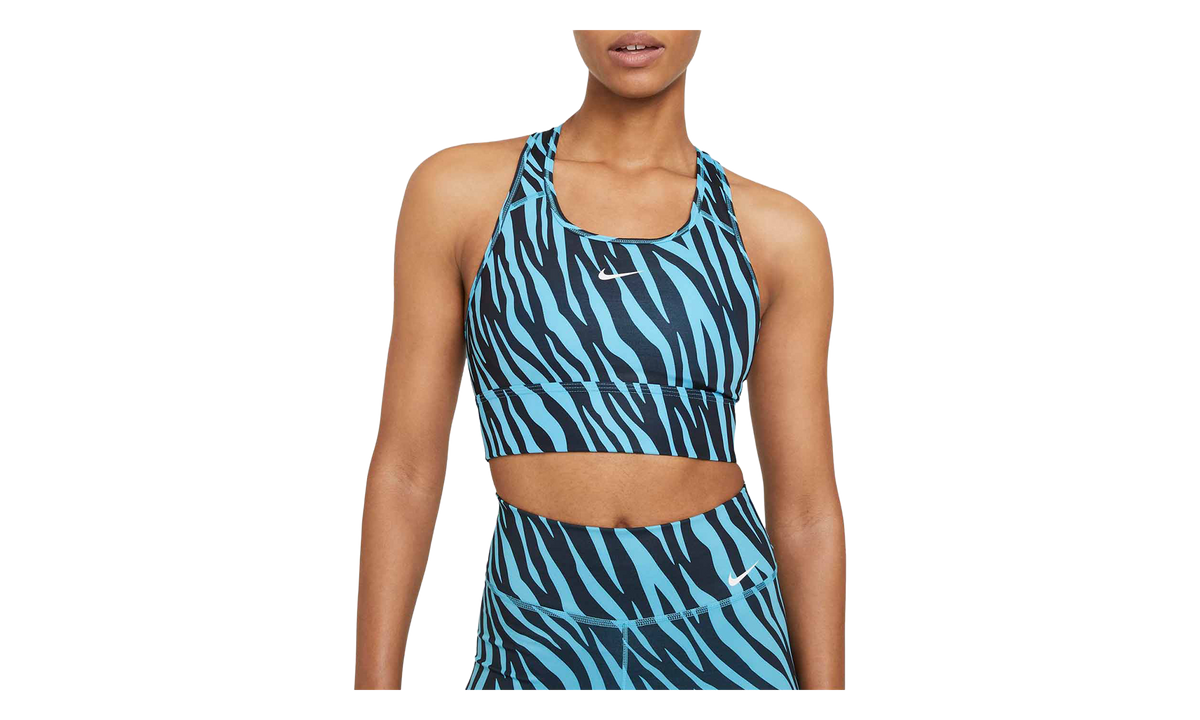 Dri-FIT Swoosh Icon Clash Medium-Support 1-Piece Pad Longline Sports Bra WMNS "Chlorine Blue" CZ7208 447