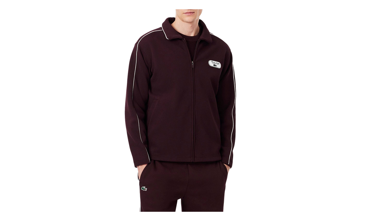 Tennis Heritage Zipped Badge Accent Sweatshirt "Brown / White" SH6940 00 ZB5
