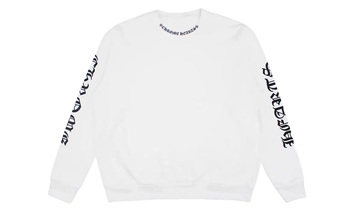 Neck Letters Sweatshirt "White" CHRM1988