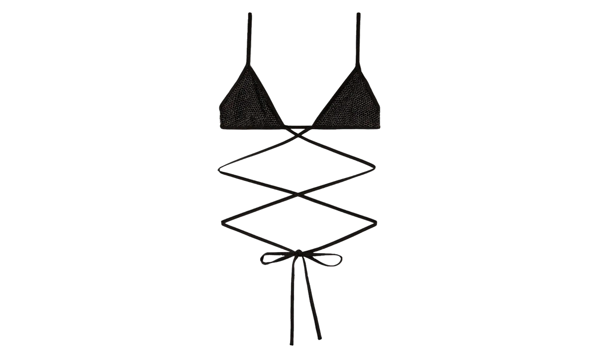 Lurex Criss-Cross Triangle WMNS "Black / Gold" PWFH011S24FAB0011076