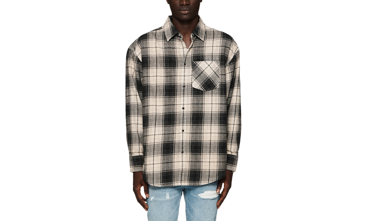 Wordmark Plaid Western Shirt 'Brown' "Brown" P348-PFBR224