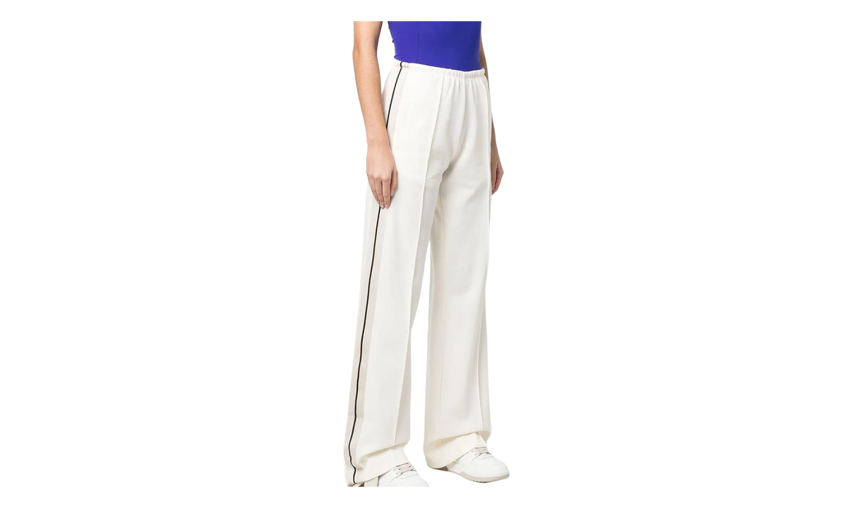Side Stripe Wide Leg Track Pants WMNS "Off White" PWCA061S23FAB0010303