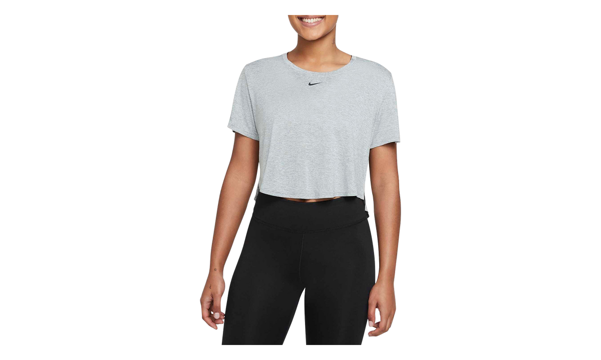 Dri-FIT One Standard Fit Short-Sleeve Cropped Top WMNS "Grey" DD4954 073