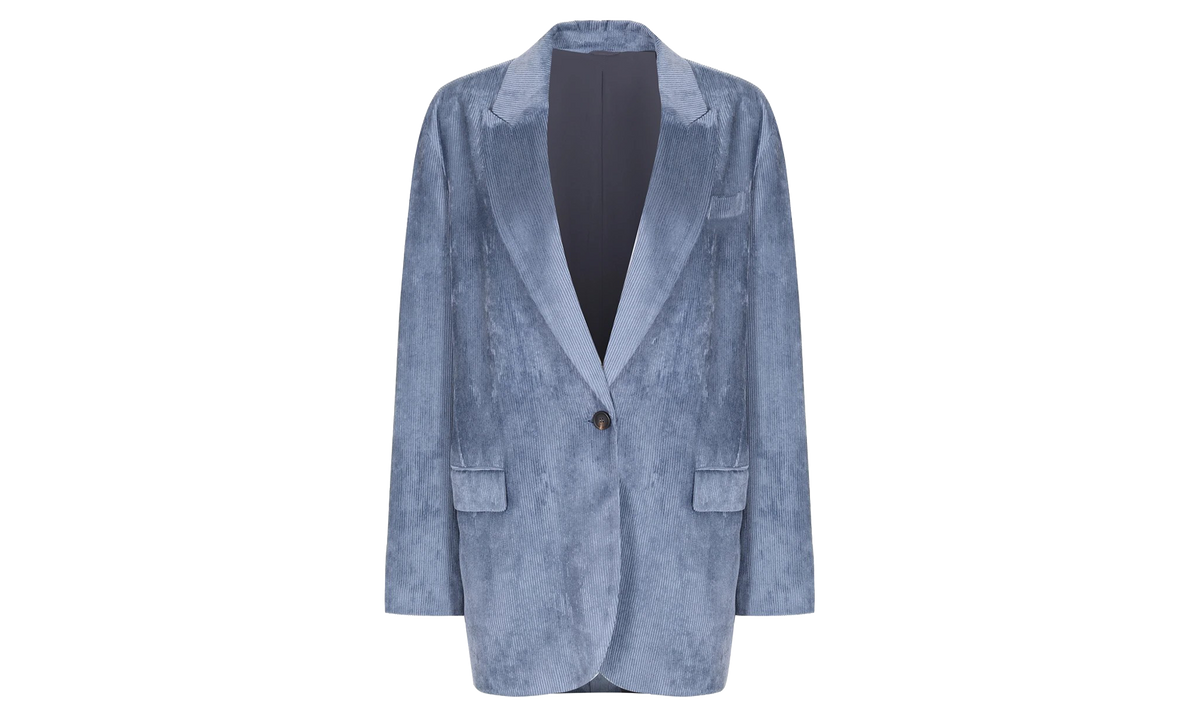 Relaxed Velvet Blazer WMNS "Blue" BRUN2746