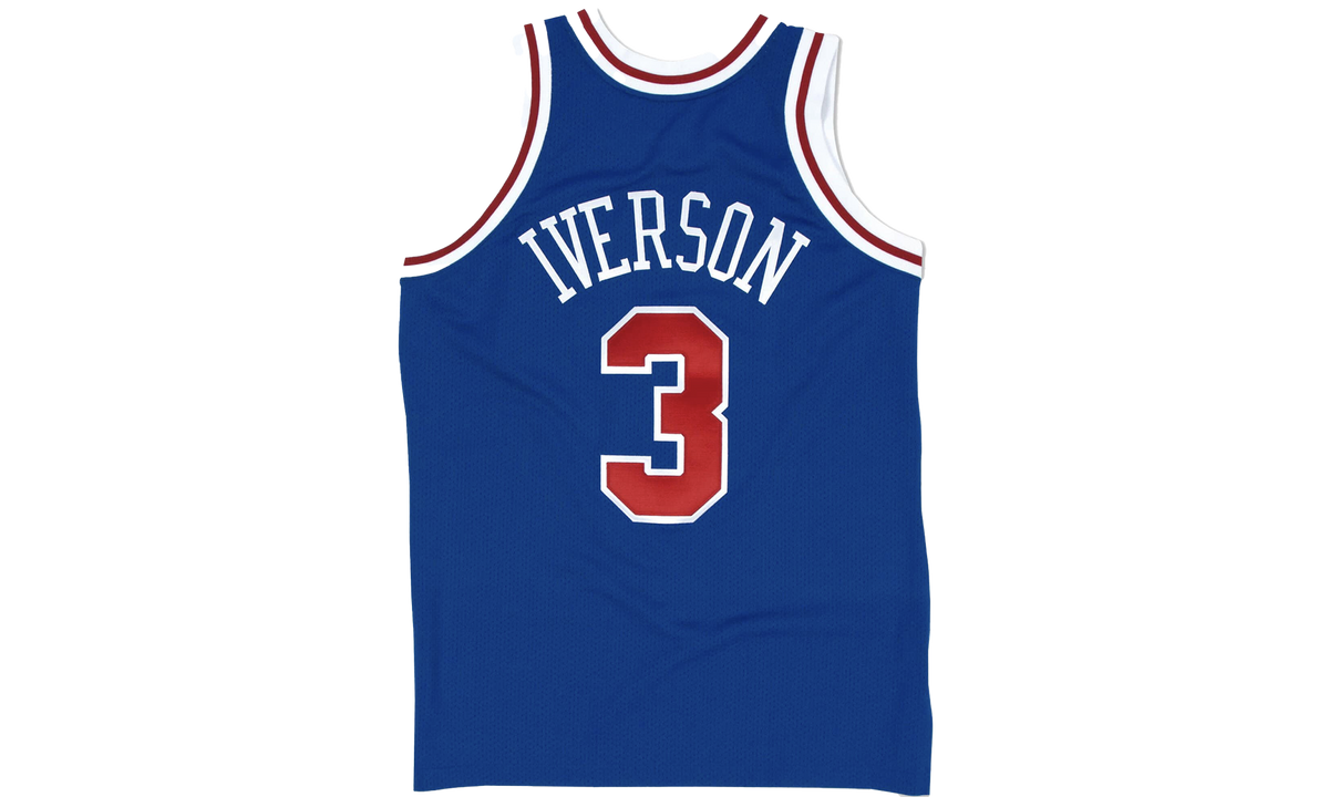 AUTHENTIC ALTERNATE JERSEY 76ERS 1996 ALLEN IVERSON "Royal" AJY4GS18100 P76ROYA96AIV
