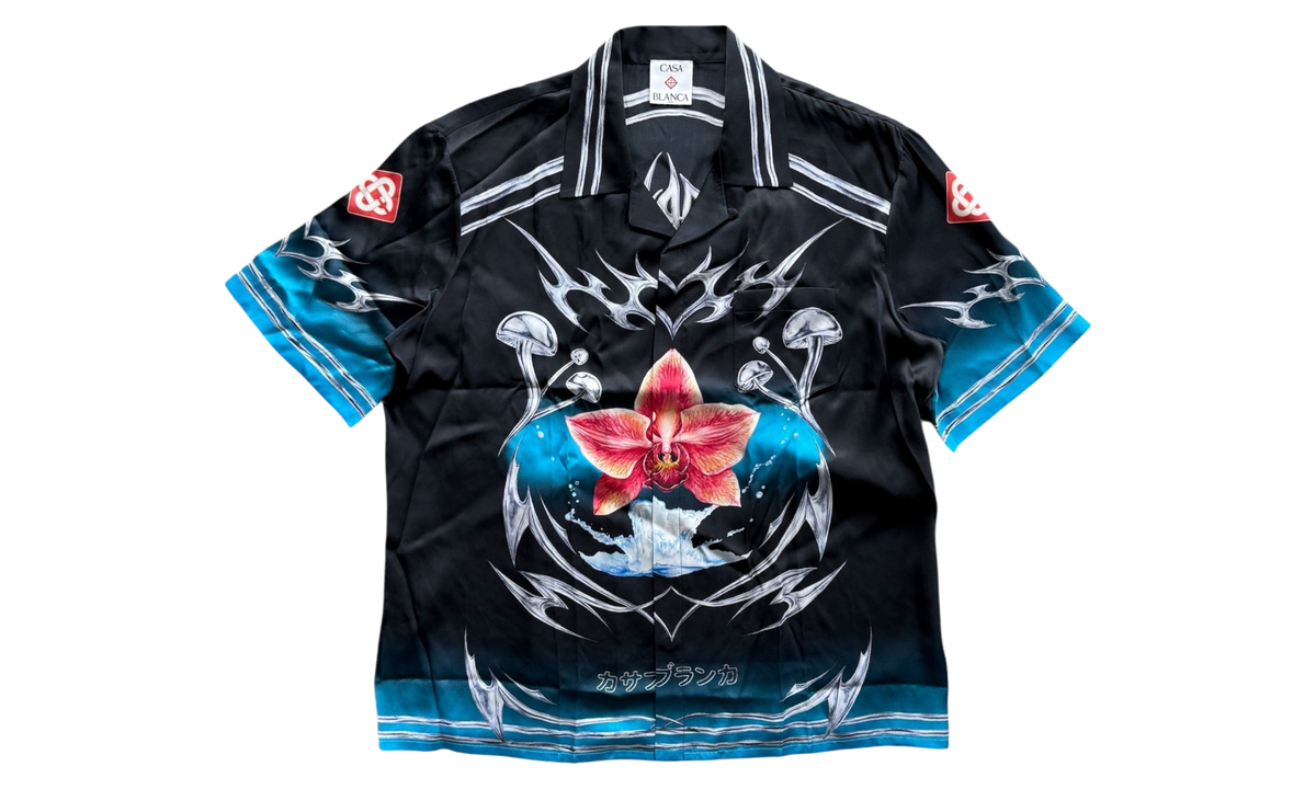 Blades Silk Satin Shirt "Black" M AW25 SH 003 03