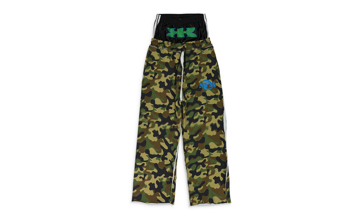 CAMO SWEATSHORTS "MURD333R.FM - GREEN" GUT XBTM 0004