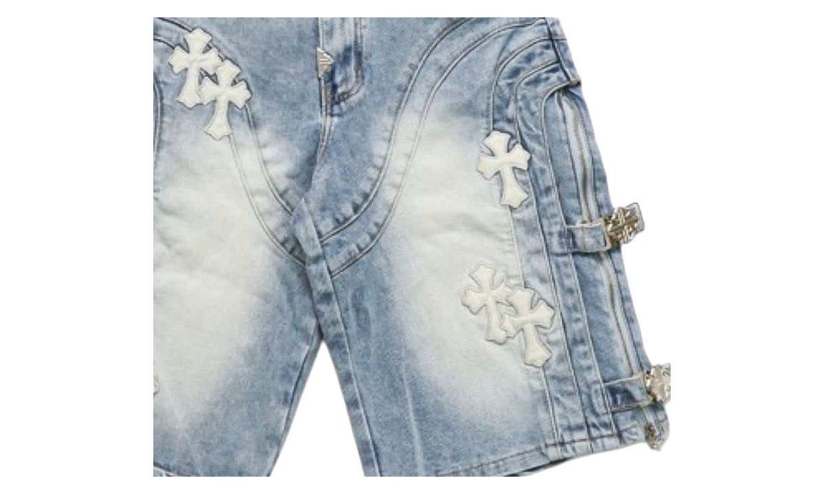 Cross Buckle Shorts "Aqua Blue" GUA08