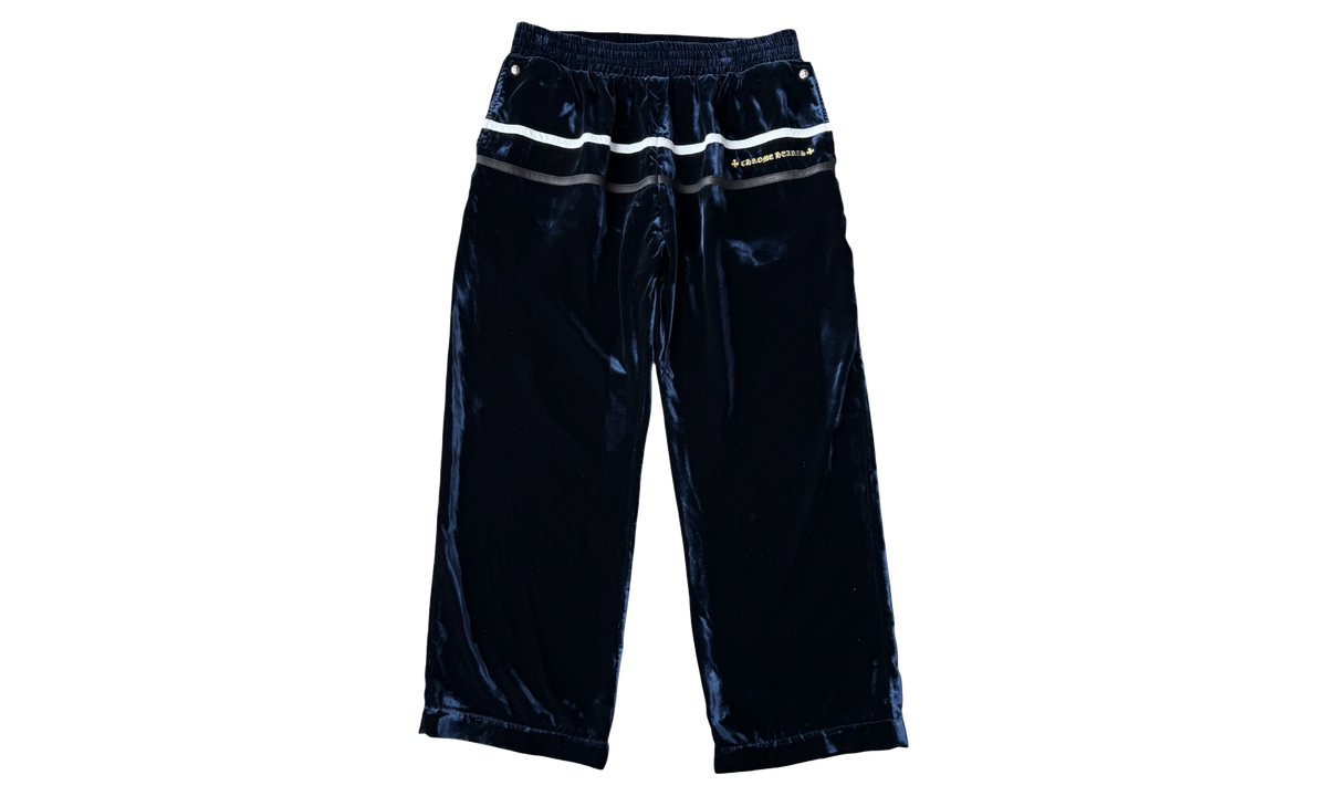 Embroidered Logo Velour Track Pants "Navy & White" CHRM1999