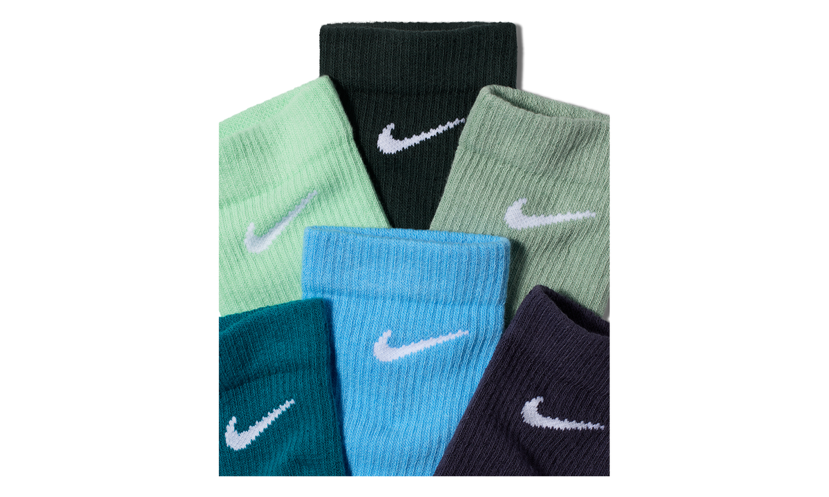 Everyday Elevated Crew Socks (6 Pairs) "Spruce / Blue / Steam" HQ8021 911