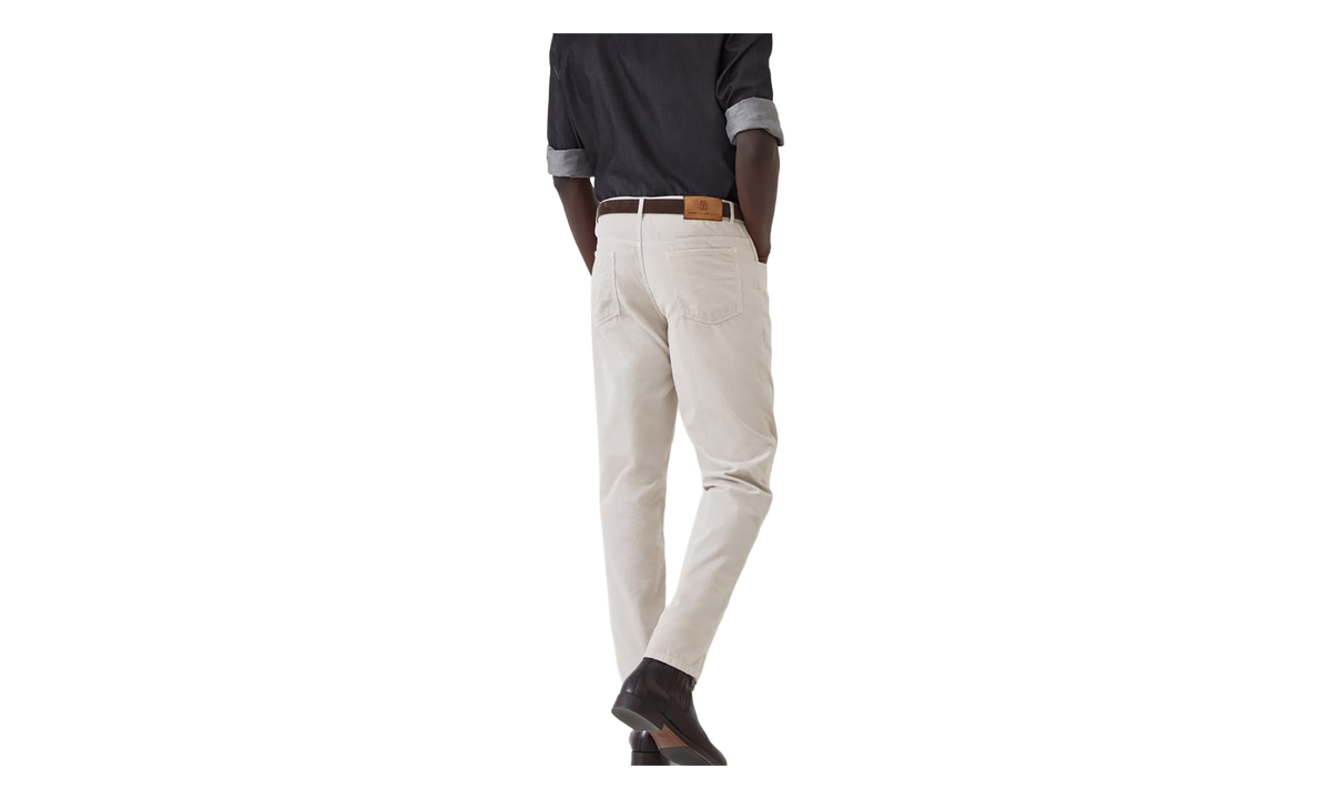 Cotton Straight Leg Trousers "Pumice" BRUN2868
