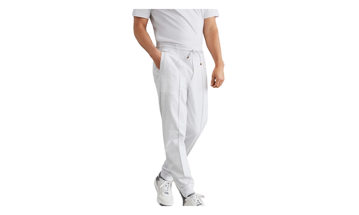 Cotton Blend Gym Trousers "Pearl Gray" BRUN2934