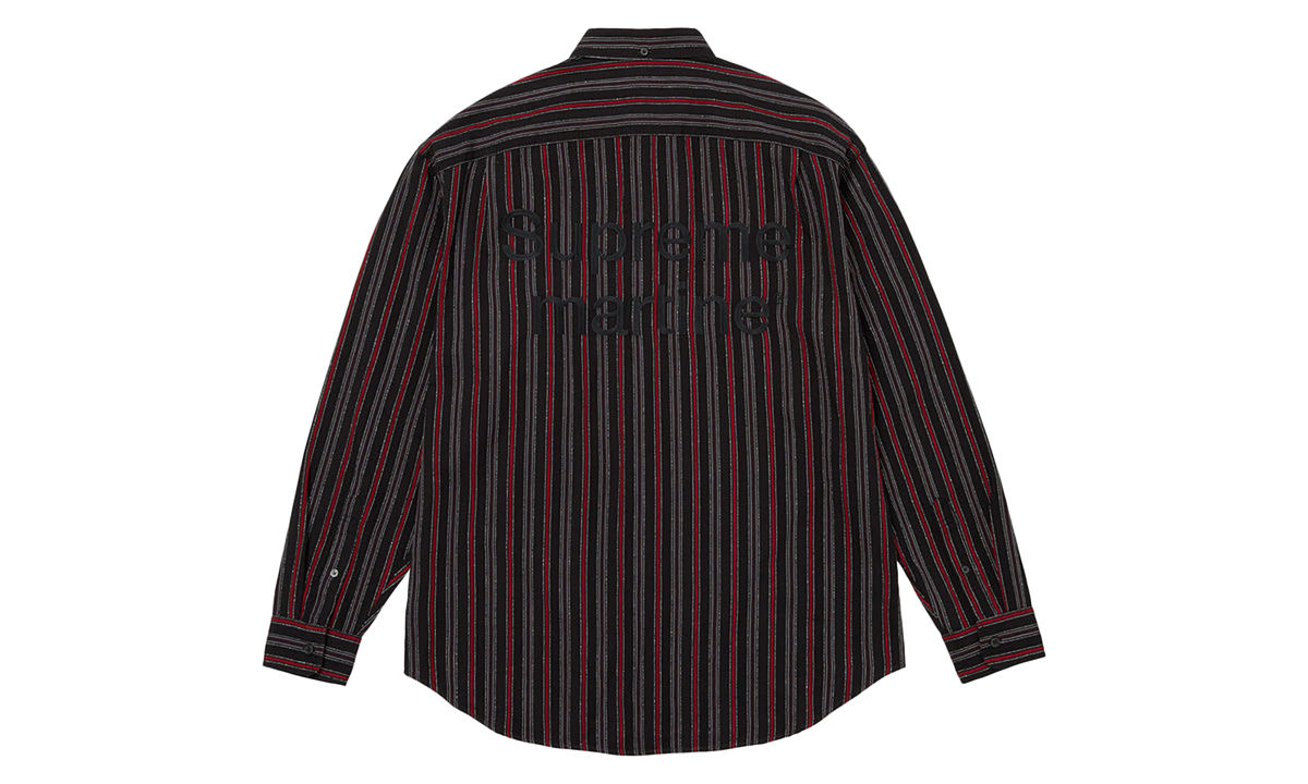 Martine Rose Metallic Stripe Shirt "FW26 - Black" SU28985