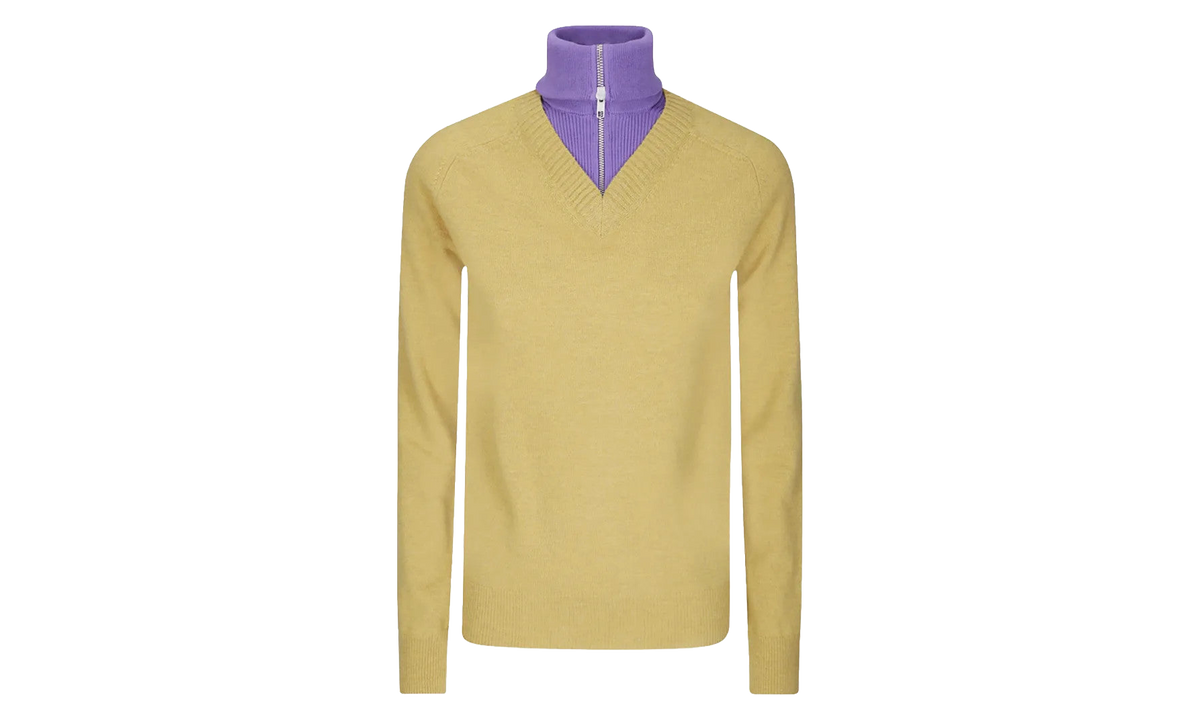 Layered Neckline Sweater WMNS "Mustard / Violet" S62HA0109M13343961