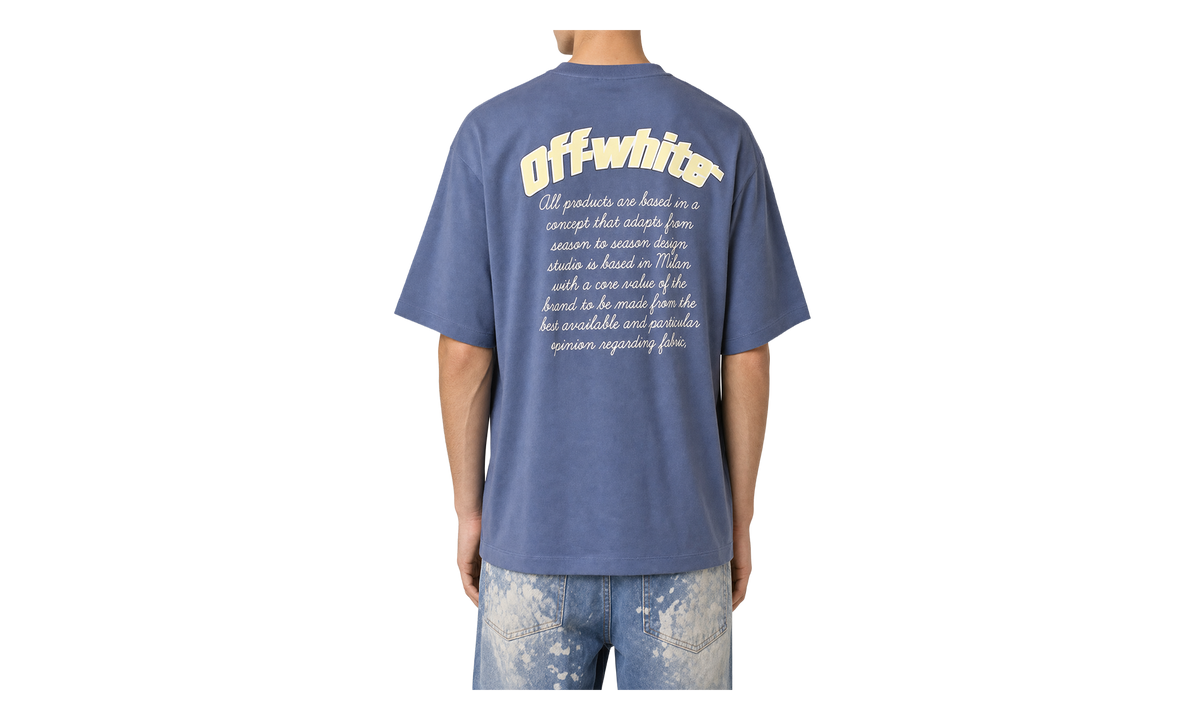 Cotton Skate Fit Short-Sleeve Shirt "Blue Indigo" 44OWOS26T078 403