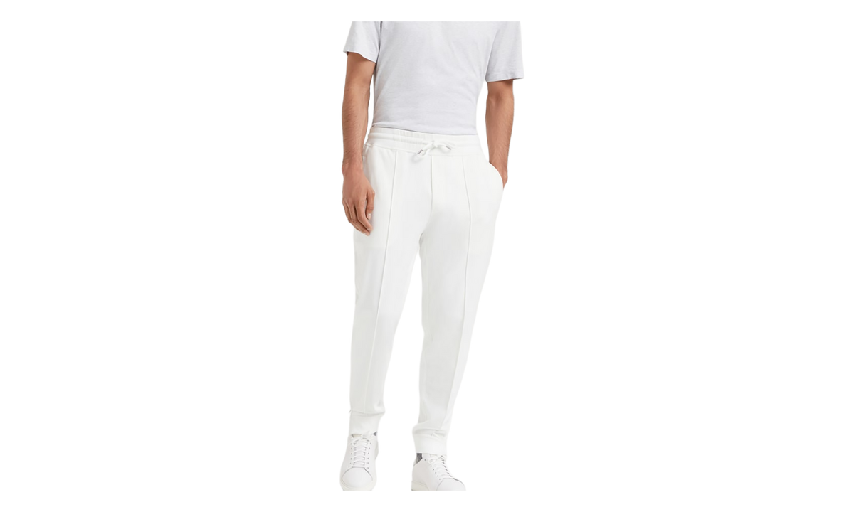 Cotton Blend Jogger Trousers "Off White" BRUN2933