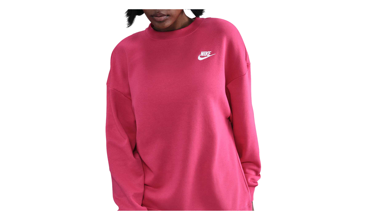 Sportswear Club Fleece Loose Crew-Neck Sweatshirt WMNS "Pink Gaze / White" HV2326 666