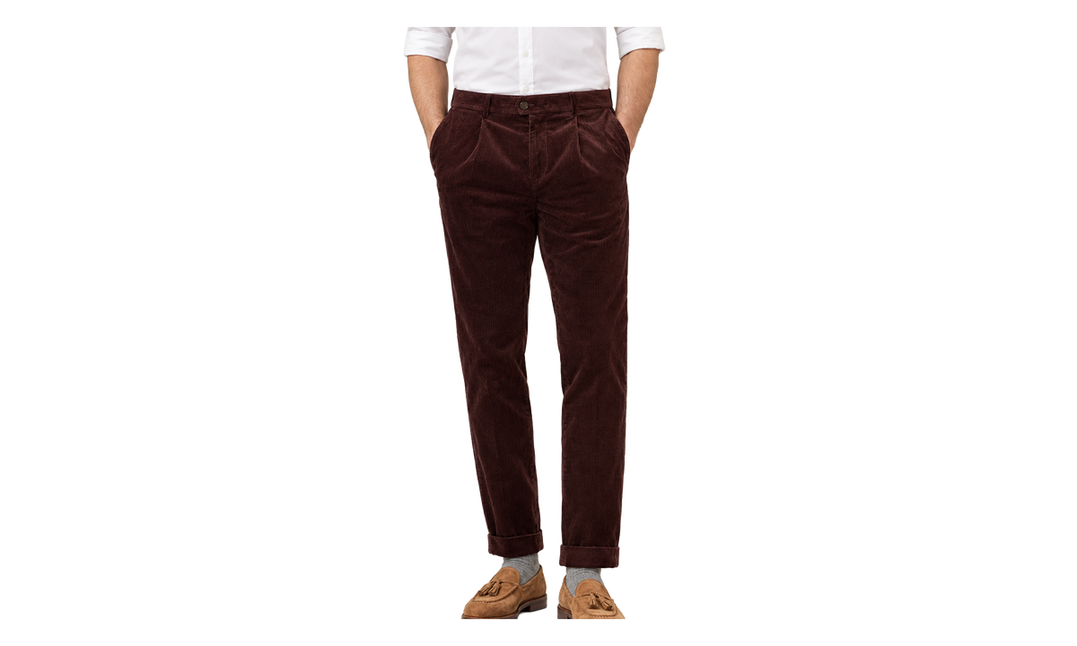 Cotton Corduroy Trousers "Plum" BRUN2705