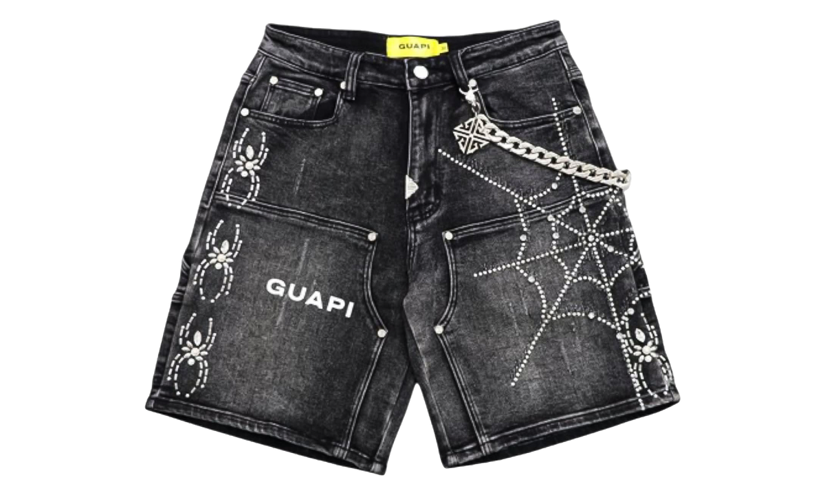 Spider Denim Shorts "Obsidian Black" GUA14