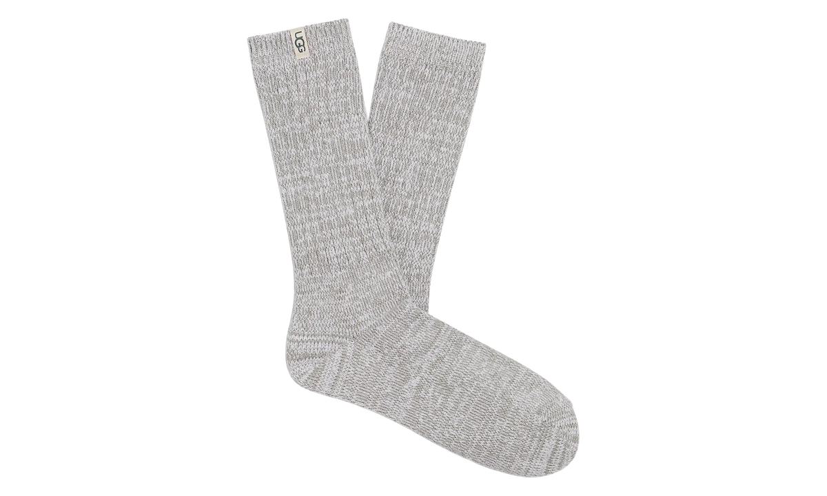Rib Knit Slouchy Crew Socks "Seal Grey" 1014832 SEL