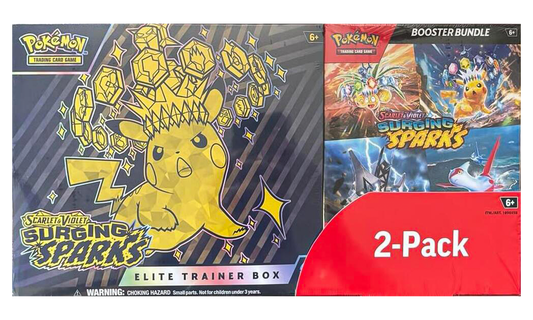 2025 Scarlet & Violet Surging Sparks Elite Trainer "Sealed 2-Pack - Costco Exclusive" POKE068