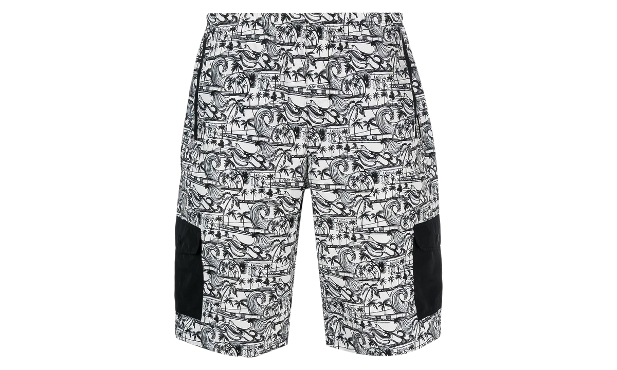 Waves Surf Swimshorts Long "White Black" PMFD005S23FAB0010110