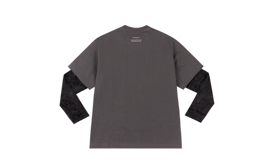 "Foliage" Double Layered Tee T-Shirt "Black" 241 WTS024P8 SOFTBLK