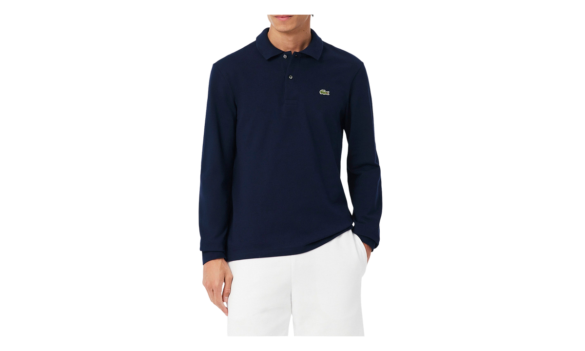 Classic Fit Long Sleeve L.12.12 Polo "Navy Blue" L1312 51 166