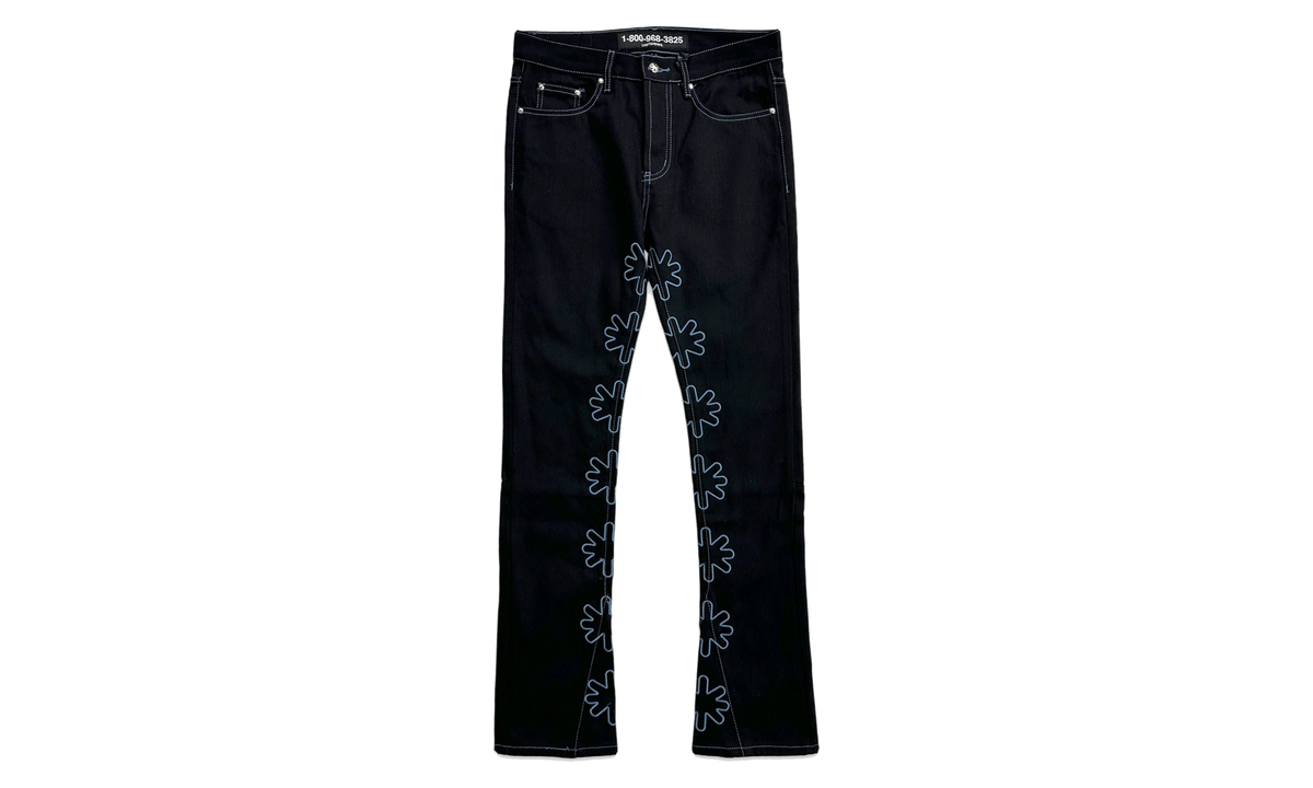 DRKSHDWS Outline Denim Pants "Black / Royal" LSBROD3324