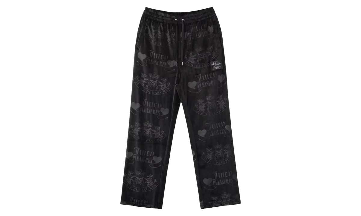 Crest Velour Track Pants "Juicy Couture - Black" P25JC006 Black